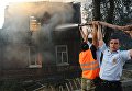 Пожар в Ростове-на-Дону в районе Театрального спуска Пожар в Ростове-на-Дону в районе Театрального спуска