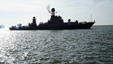 Российский военный корабль. Архивное фото Российский военный корабль. Архивное фото