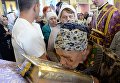 Верующие во время всенощного бдения в храме святителя Алексия, митрополита Московского в Самарканде Верующие во время всенощного бдения в храме святителя Алексия, митрополита Московского в Самарканде