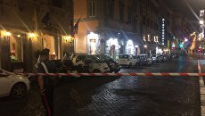 Подозрительный чемодан найден в центре Рима. 5 октября 2017 года Подозрительный чемодан найден в центре Рима. 5 октября 2017 года