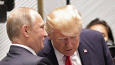 Президент РФ Владимир Путин и президент США Дональд Трамп. Архивное фото Президент РФ Владимир Путин и президент США Дональд Трамп. Архивное фото