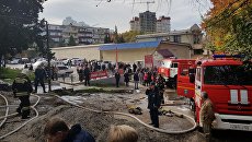 Тушение пожара в общежитии в Центральном районе Сочи. 14 ноября 2017 Тушение пожара в общежитии в Центральном районе Сочи. 14 ноября 2017