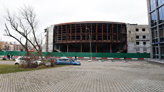 Реконструируемое здание театра Сатирикон имени Аркадия Райкина. Архивное фото Реконструируемое здание театра Сатирикон имени Аркадия Райкина. Архивное фото