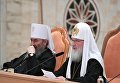 Патриарх Московский и всея Руси Кирилл и митрополит Киевский и всея Украины Онуфрий на открытии Архиерейского собора Русской православной церкви в Москве. 29 ноября 2017 Патриарх Московский и всея Руси Кирилл и митрополит Киевский и всея Украины Онуфрий на открытии Архиерейского собора Русской православной церкви в Москве. 29 ноября 2017