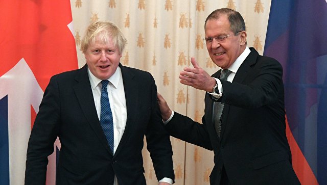 Министр иностранных дел России Сергей Лавров и министр иностранных дел Великобритании Борис Джонсон во время встречи. 22 декабря 2017