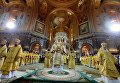 Патриарх Московский и всея Руси Кирилл во время Рождественского богослужения в храме Христа Спасителя в Москве Патриарх Московский и всея Руси Кирилл во время Рождественского богослужения в храме Христа Спасителя в Москве