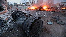Обломки сбитого боевиками российского самолета Су-25 в Сирии. 3 февраля 2018 Обломки сбитого боевиками российского самолета Су-25 в Сирии. 3 февраля 2018