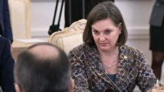 Виктория Нуланд во время встречи в Москве Виктория Нуланд во время встречи в Москве