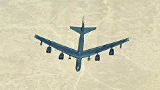 Американский стратегический бомбардировщик B-52 в небе над Сирией Американский стратегический бомбардировщик B-52 в небе над Сирией