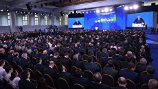 Президент РФ Владимир Путин выступает с ежегодным посланием Федеральному Собранию. 1 марта 2018 Президент РФ Владимир Путин выступает с ежегодным посланием Федеральному Собранию. 1 марта 2018
