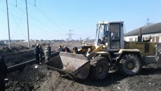На месте прорыва газопровода в Дагестане На месте прорыва газопровода в Дагестане
