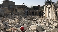 Последствия артобстрелов в Сирии. Архивное фото Последствия артобстрелов в Сирии. Архивное фото