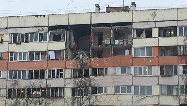 Последствия взрыва в девятиэтажном жилом доме в Санкт-Петербурге. 13 марта 2018