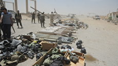 Склад оружия и боеприпасов боевиков, обнаруженный сирийскими военными. 20 апреля 2018 Склад оружия и боеприпасов боевиков, обнаруженный сирийскими военными. 20 апреля 2018