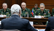 Министр обороны РФ Сергей Шойгу и специальный посланник генерального секретаря ООН по Сирии Стаффан де Мистура во время встречи. 20 апреля 2018 Министр обороны РФ Сергей Шойгу и специальный посланник генерального секретаря ООН по Сирии Стаффан де Мистура во время встречи. 20 апреля 2018