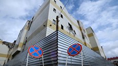 Здание торгово-развлекательного центра Зимняя вишня в Кемерово после пожара Здание торгово-развлекательного центра Зимняя вишня в Кемерово после пожара
