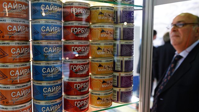 Стенд российского производителя рыбных консервов торговой марки Спецзаказ