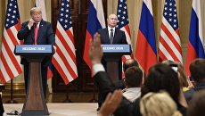 Президент РФ Владимир Путин и президент США Дональд Трамп. Архивное фото Президент РФ Владимир Путин и президент США Дональд Трамп. Архивное фото