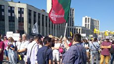 Митинг против пенсионной реформы на проспекте Академика Сахарова. 29 июля 2018 Митинг против пенсионной реформы на проспекте Академика Сахарова. 29 июля 2018