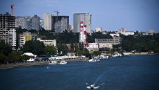 Вид с борта вертолета на реку Дон. Архивное фото Вид с борта вертолета на реку Дон. Архивное фото