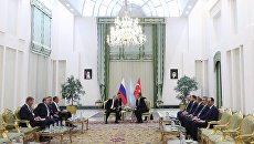 Президент РФ Владимир Путин и президент Турции Реджеп Тайип Эрдоган во время встречи в Тегеране. 7 сентября 2018 Президент РФ Владимир Путин и президент Турции Реджеп Тайип Эрдоган во время встречи в Тегеране. 7 сентября 2018