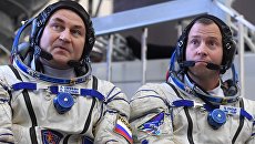 Космонавт Роскосмоса Алексей Овчинин и астронавт НАСА Ник Хейг. Архивное фото Космонавт Роскосмоса Алексей Овчинин и астронавт НАСА Ник Хейг. Архивное фото