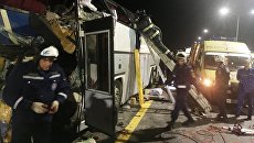 Крупное ДТП с двумя автобусами в Воронежской области. Архивное фото Крупное ДТП с двумя автобусами в Воронежской области. Архивное фото