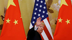 Президент США Дональд Трамп во время визита в Китай Президент США Дональд Трамп во время визита в Китай