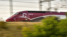 Поезд-экспресс Thalys во Франции. Архивное фото Поезд-экспресс Thalys во Франции. Архивное фото