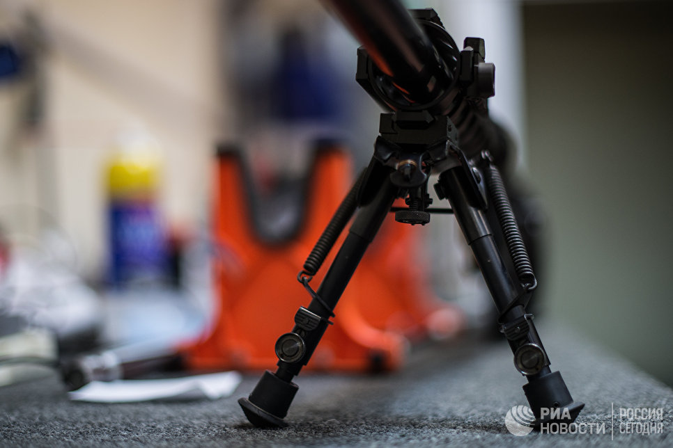 Снайперская винтовка на сошках на заводе Lobaev Arms.