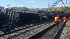 В Иркутской области сошли с рельсов 12 вагонов грузового поезда. 21 сентября 2018 В Иркутской области сошли с рельсов 12 вагонов грузового поезда. 21 сентября 2018