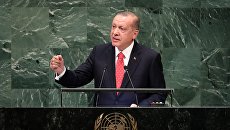 Президент Турции Тайип Эрдоган выступает на Генеральной ассамблее ООН в Нью-Йорке Президент Турции Тайип Эрдоган выступает на Генеральной ассамблее ООН в Нью-Йорке