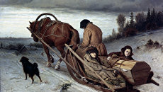 Репродукция картины Проводы покойника (1865 год). Художник Василий Григорьевич Перов. Государственная Третьяковская галерея Репродукция картины Проводы покойника (1865 год). Художник Василий Григорьевич Перов. Государственная Третьяковская галерея