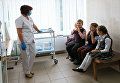Школьники на вакцинации против гриппа Школьники на вакцинации против гриппа