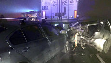 ДТП на федеральной трассе М-9 (Балтия) в Тверской области с участием 8 машин и автобуса. 15 октября 2018 ДТП на федеральной трассе М-9 (Балтия) в Тверской области с участием 8 машин и автобуса. 15 октября 2018