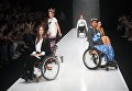 Модели демонстрируют одежду из новой коллекции I-INCLUSIVE by Ksenia Bezuglova в рамках Mercedes-Benz Fashion Week Russia Модели демонстрируют одежду из новой коллекции I-INCLUSIVE by Ksenia Bezuglova в рамках Mercedes-Benz Fashion Week Russia