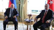 Владимир Путин и президент Турции Реджеп Тайип Эрдоган. Архивное фото Владимир Путин и президент Турции Реджеп Тайип Эрдоган. Архивное фото