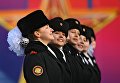 Участницы марша, посвященного 77-летию военного парада 1941 года, на Красной площади в Москве Участницы марша, посвященного 77-летию военного парада 1941 года, на Красной площади в Москве
