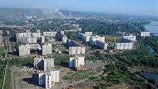 Вид на город Новокузнецк. Архивное фото Вид на город Новокузнецк. Архивное фото