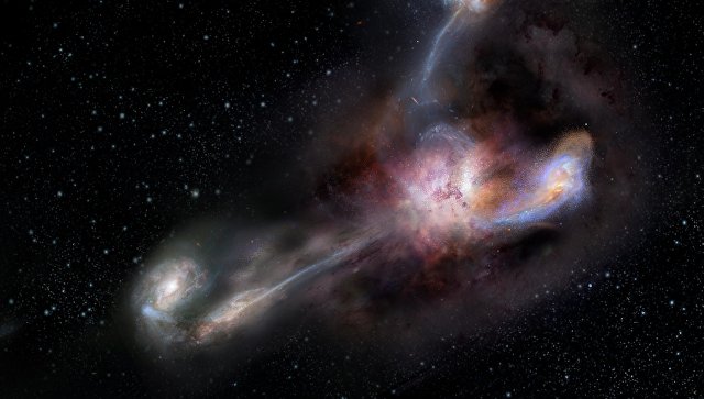 Самая яркая галактика Вселенной оказалась "каннибалом", выяснили в НАСА 