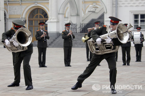 Развод конного полка в кремле