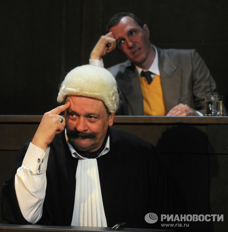 Прогон спектакля Свидетель обвинения в МХТ имени Чехова Прогон спектакля Свидетель обвинения в МХТ имени Чехова