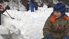 Эскимосское жилище для мышей и ежиков построил ребенок в Мурманске Эскимосское жилище для мышей и ежиков построил ребенок в Мурманске