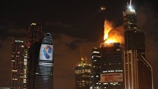Пожар в строящейся башне центра Москва-Сити Пожар в строящейся башне центра Москва-Сити