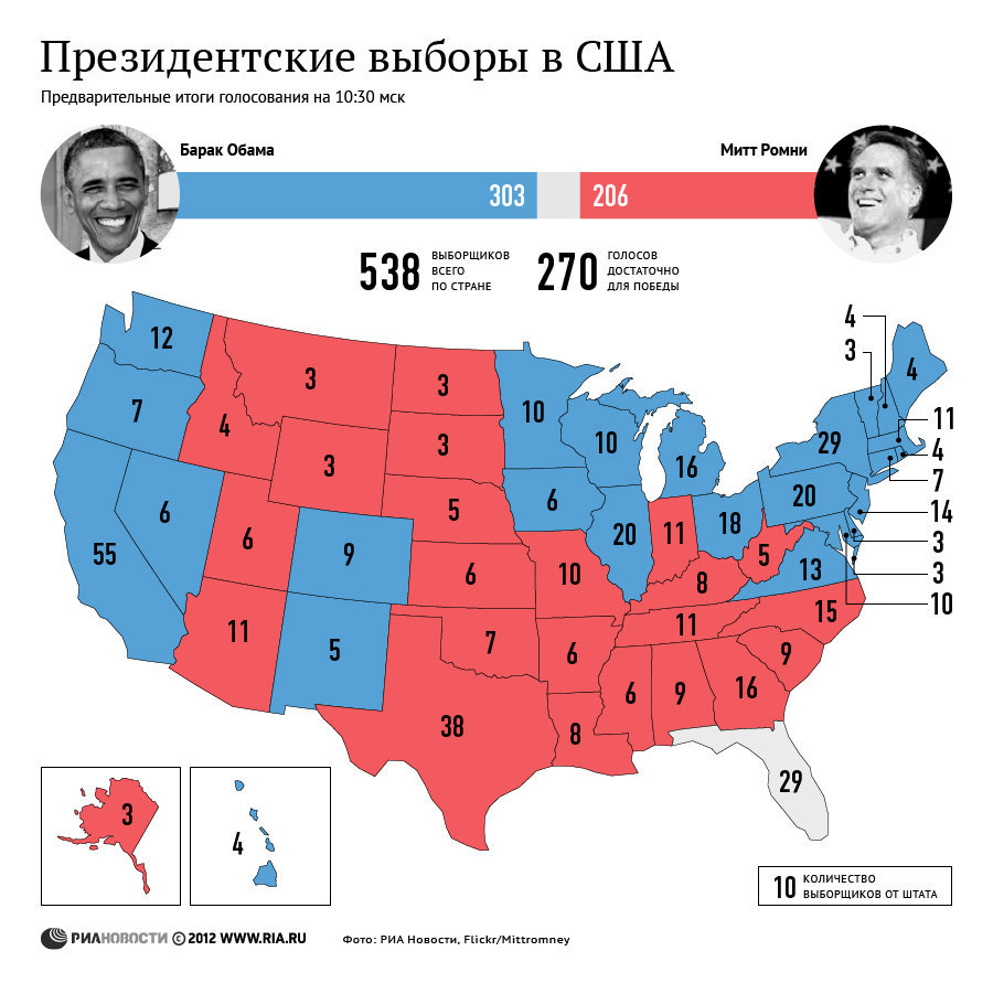 Выборы сша карта