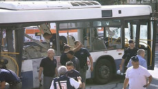 Первые кадры после взрыва в автобусе в центре Тель-Авива Первые кадры после взрыва в автобусе в центре Тель-Авива