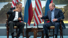 Президент России Владимир Путин (справа) и президент США Барак Обама Президент России Владимир Путин (справа) и президент США Барак Обама