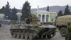 Российские военнослужащие в Цхинвали Российские военнослужащие в Цхинвали