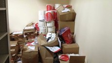 Изъятые из квартиры на Чистопрудном бульваре агитационные материалы Изъятые из квартиры на Чистопрудном бульваре агитационные материалы