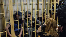 Подсудимые по делу приморских партизан Максим Кириллов, Александр Ковтун, Алексей Никитин. Архивное фото Подсудимые по делу приморских партизан Максим Кириллов, Александр Ковтун, Алексей Никитин. Архивное фото